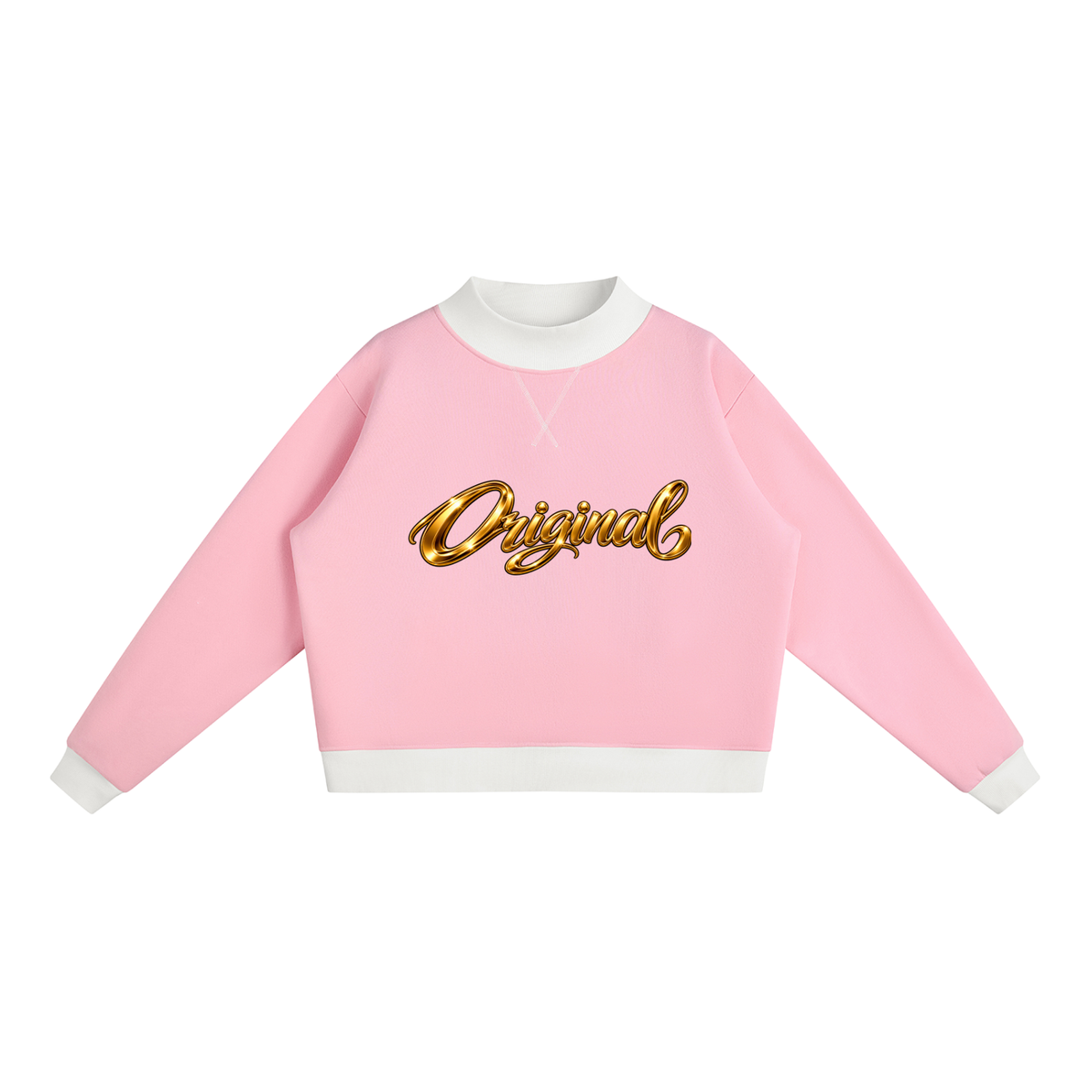 CoZay Original Bear Women’s Mock Neck Crewneck Sweatshirt