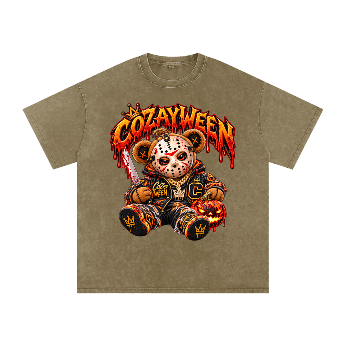 CoZayWeen Jason Snow Washed Oversized Cotton T-Shirt