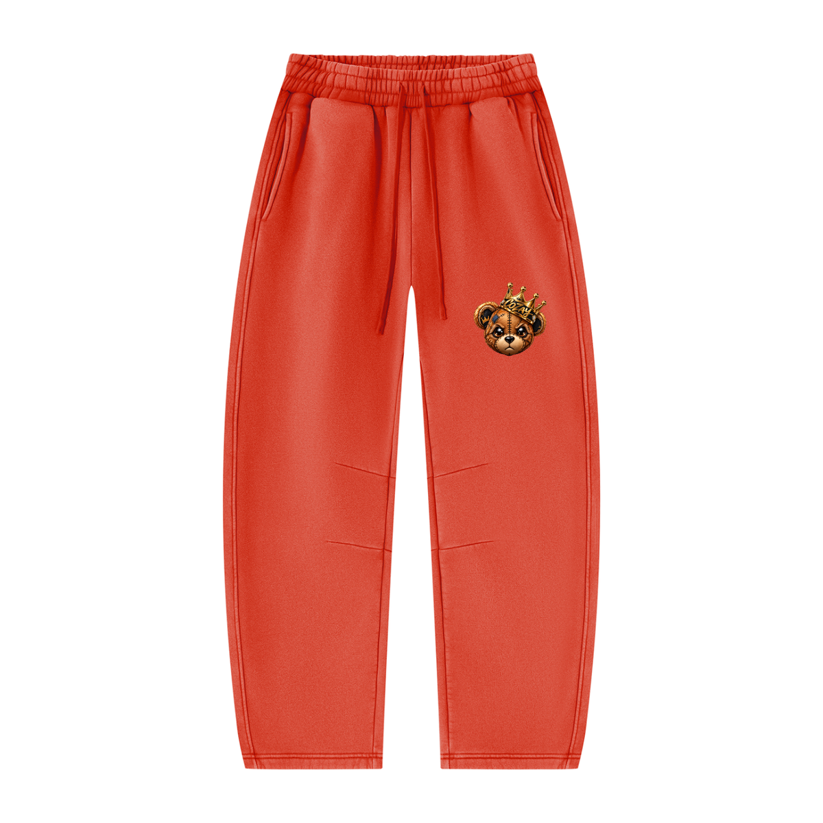 CoZay Original Bear Unisex Vintage Wash Barrel Leg Fleece Sweatpants