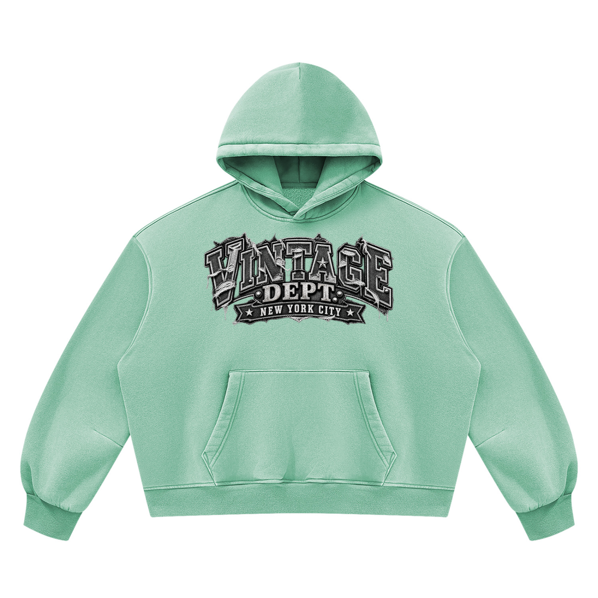 CoZay Original Unisex Vintage Wash Boxy Fleece Hoodie