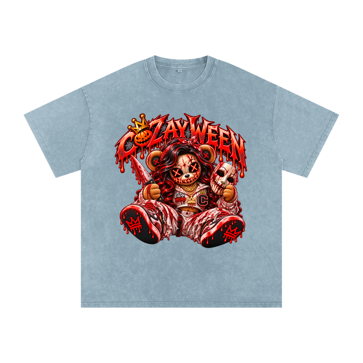 CoZayWeen Purge Snow Washed Oversized Cotton T-Shirt