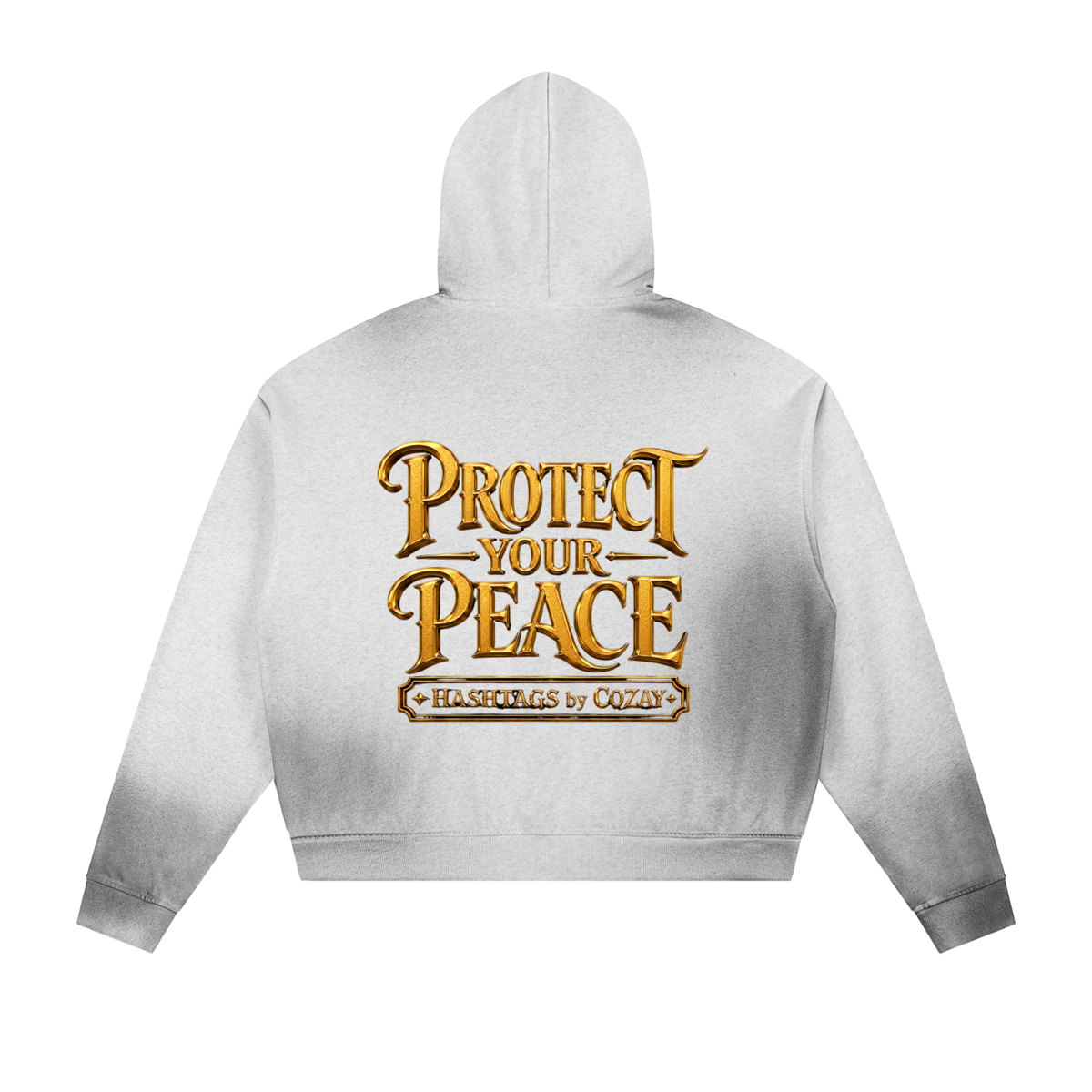 CoZay Signature Sun Fade Frayed Raw Edge Fleece Zip Hoodie