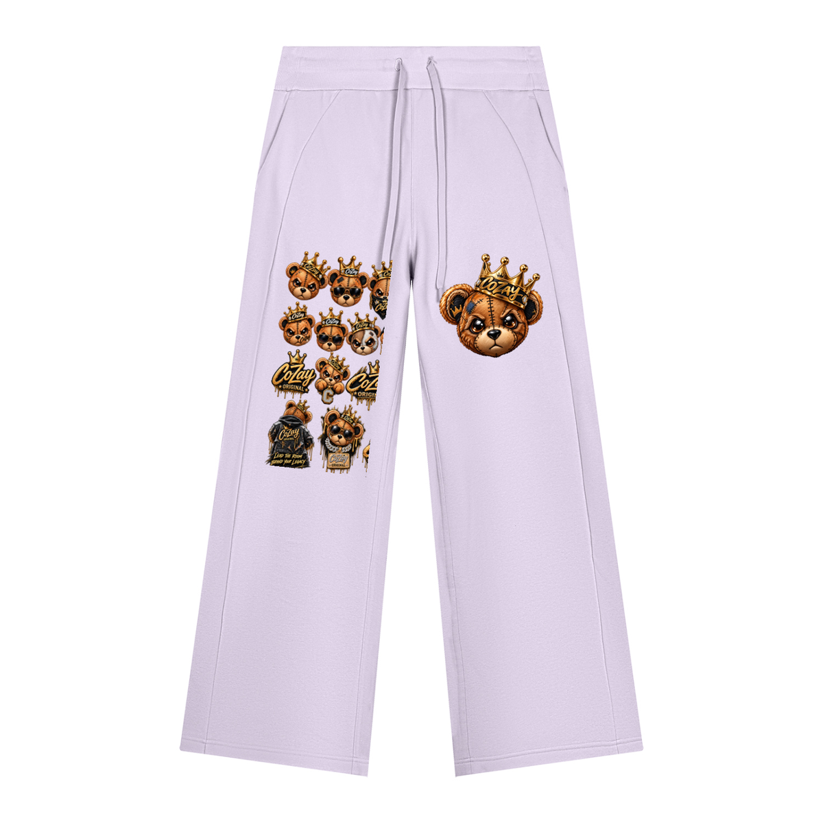 CoZay Original Bear Women's Wide Leg Fleece Sweatpants