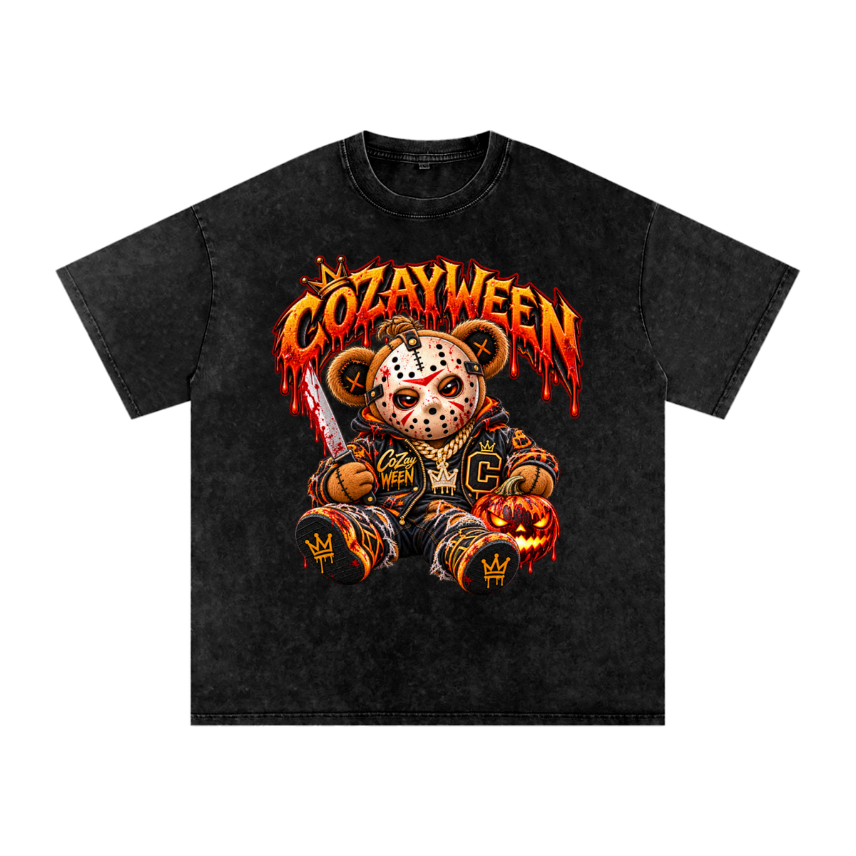 CoZayWeen Jason Snow Washed Oversized Cotton T-Shirt
