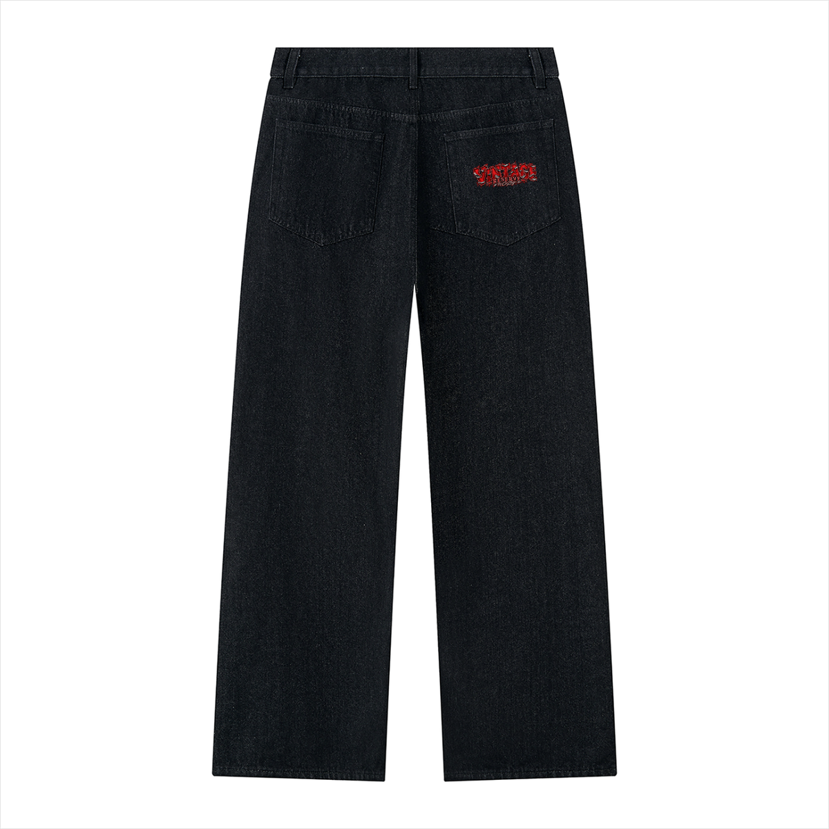 CoZay Men's Vintage Reserve Wash Wide Leg Denim Jeans