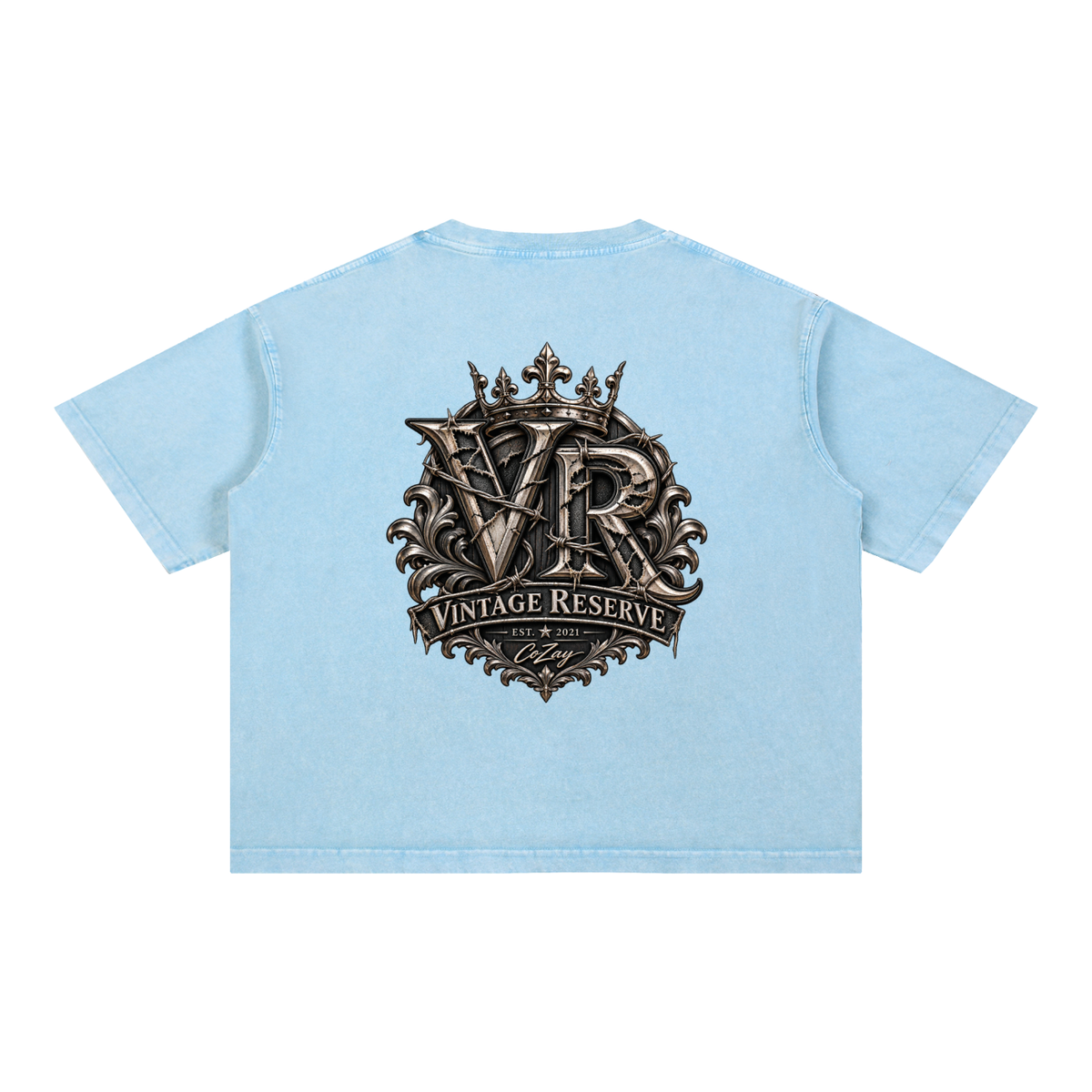 CoZay Vintage Reserve Men's Mineral Wash Boxy Cotton T-Shirt