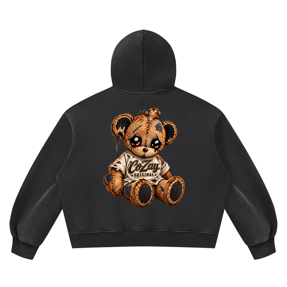 COZAY ORIGINAL Unisex Vintage Wash Boxy Fleece Hoodie