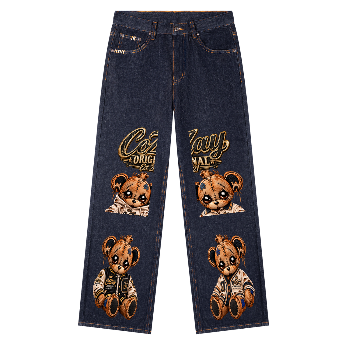 CoZay Original AOP Heavyweight Straight Leg Denim Jeans