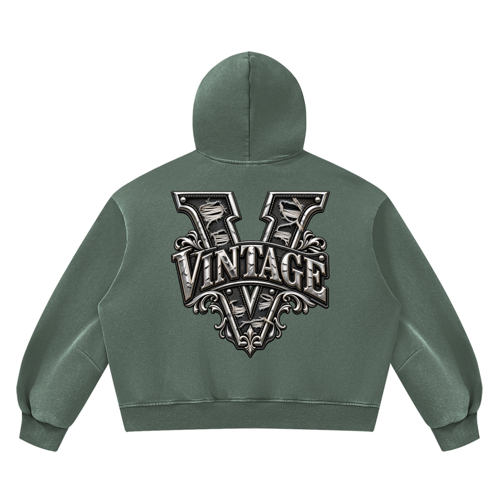 CoZay Original Unisex Vintage Wash Boxy Fleece Hoodie