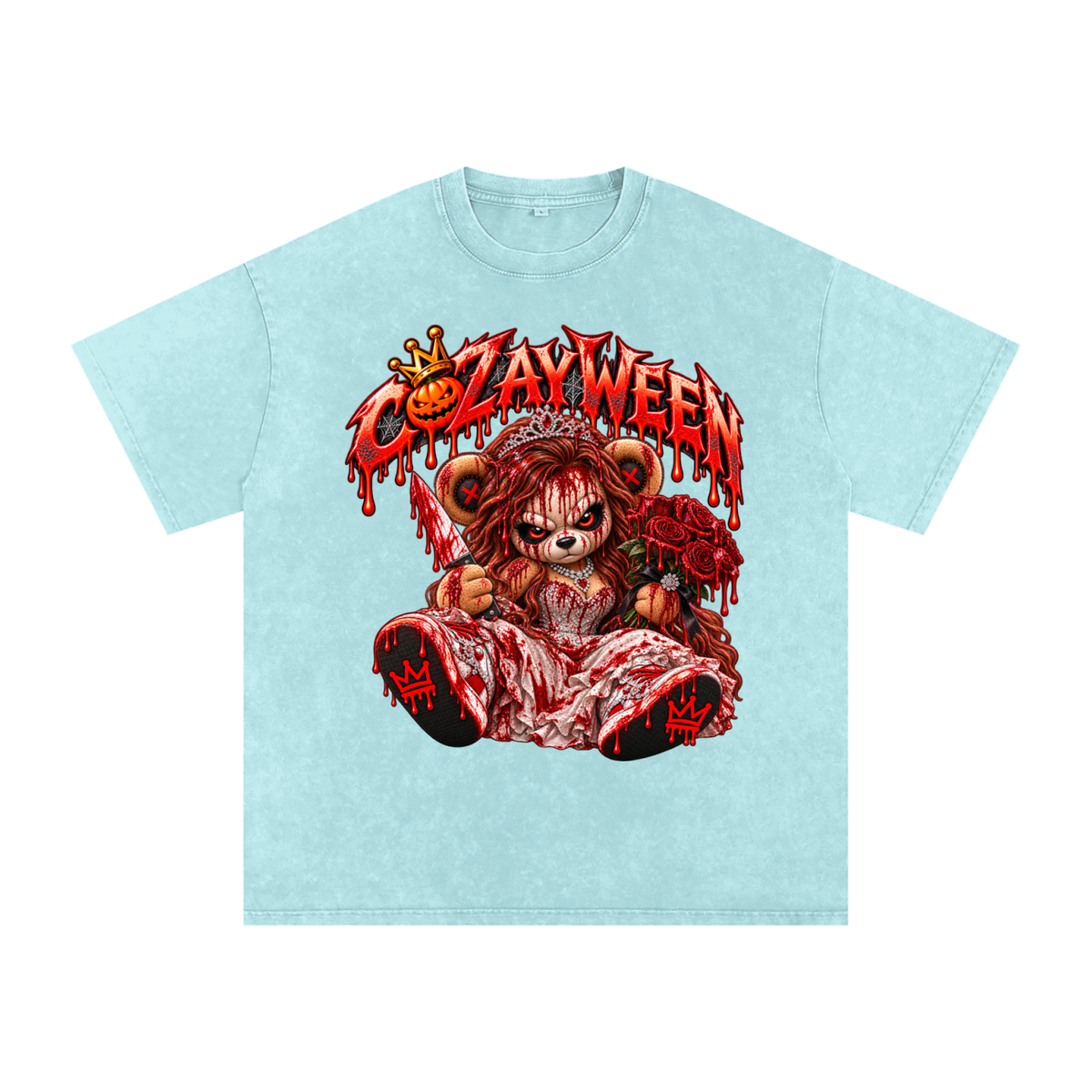 CoZayWeen Carey Snow Washed Oversized Cotton T-Shirt
