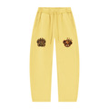 CoZay Cartier Bear Unisex Vintage Wash Barrel Leg Fleece Sweatpants