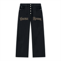 Men's Vintage Wash Wide Leg Denim Jeans
