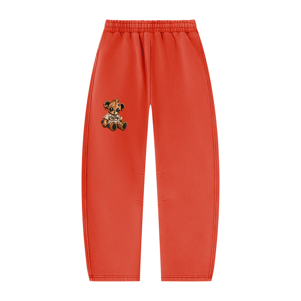 COZAY ORIGINAL Unisex Vintage Wash Barrel Leg Fleece Sweatpants