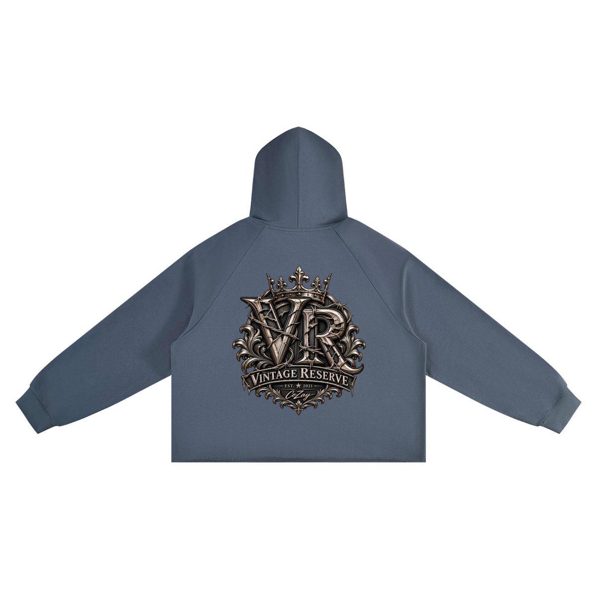 Cozay Vintage Reserve Unisex Vintage Wash Raw Edge Boxy Hoodie