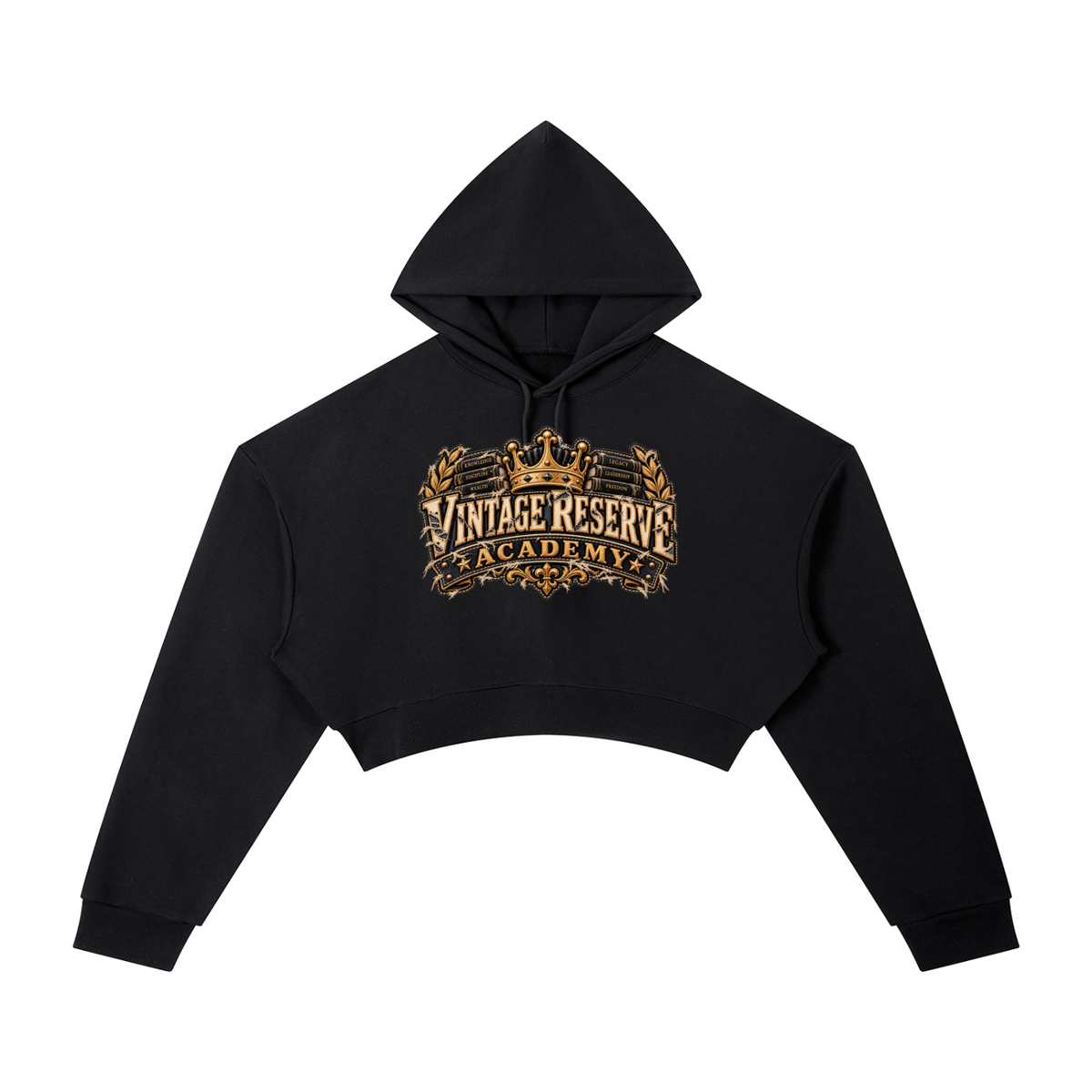 CoZay Vintage Reserve Women's Essential Cropped Hoodie