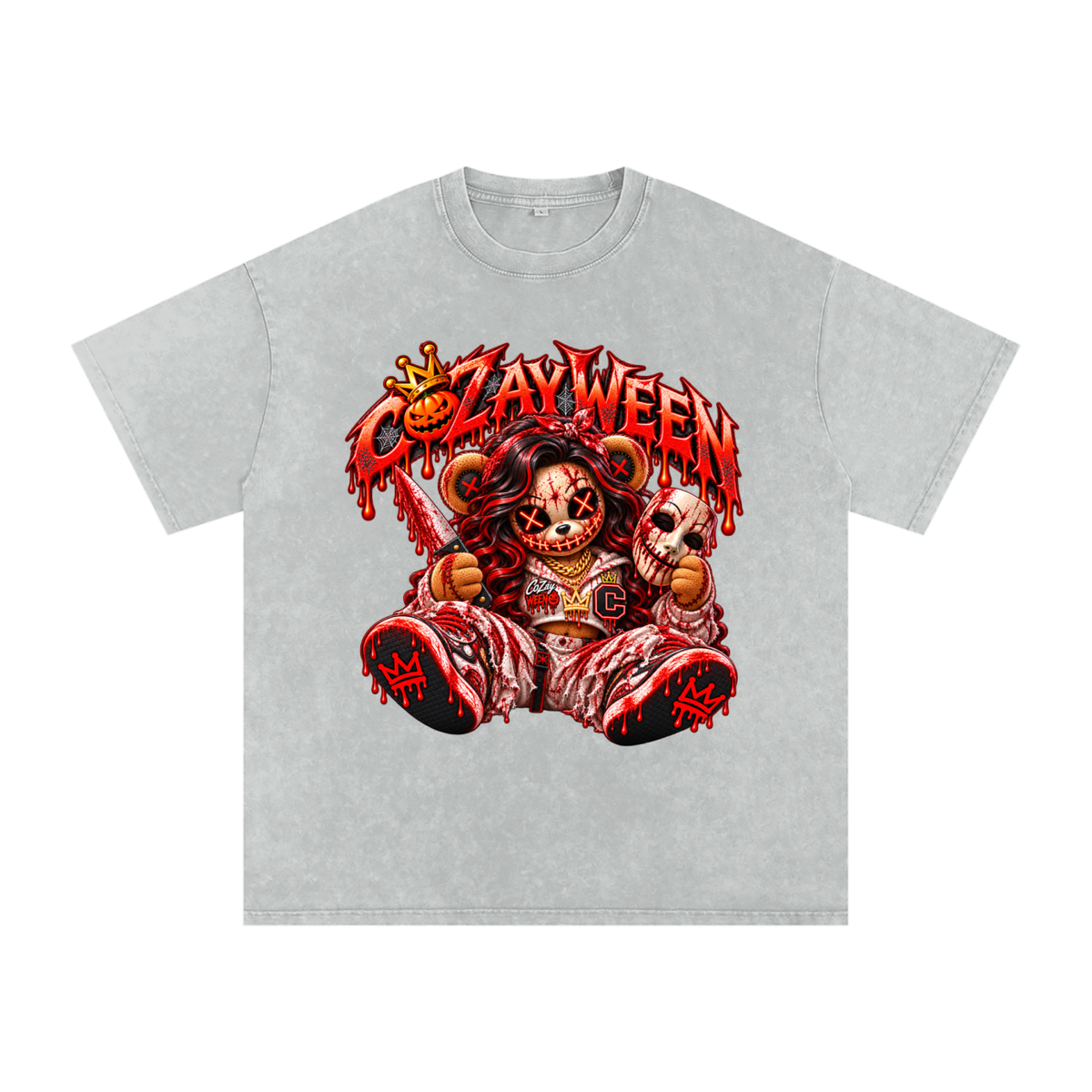 CoZayWeen Purge Snow Washed Oversized Cotton T-Shirt