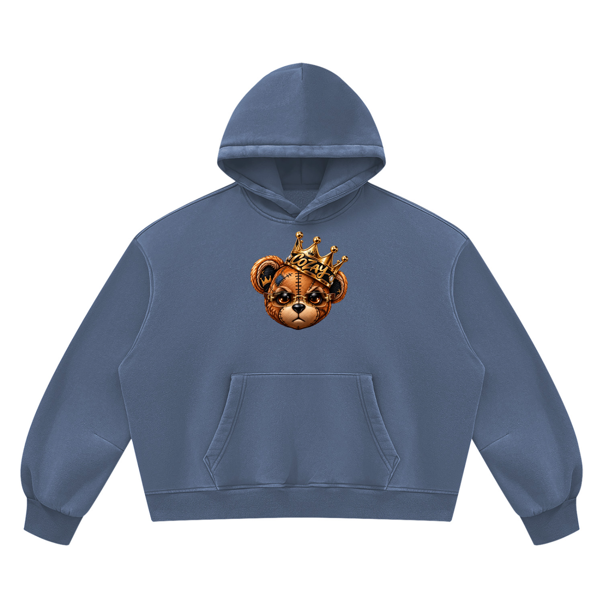 CoZay Original Cartier Bear Unisex Vintage Wash Boxy Fleece Hoodie