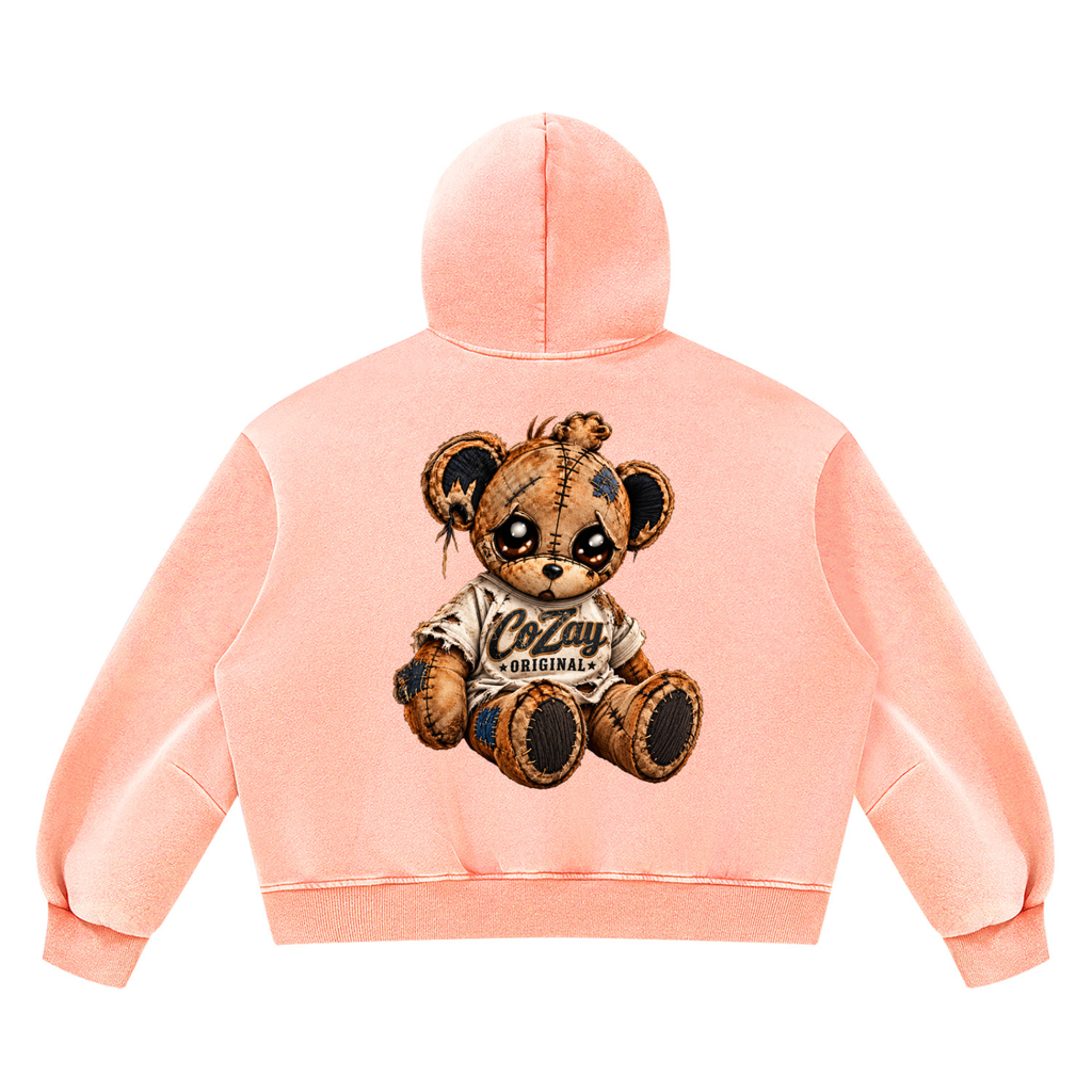 COZAY ORIGINAL Unisex Vintage Wash Boxy Fleece Hoodie