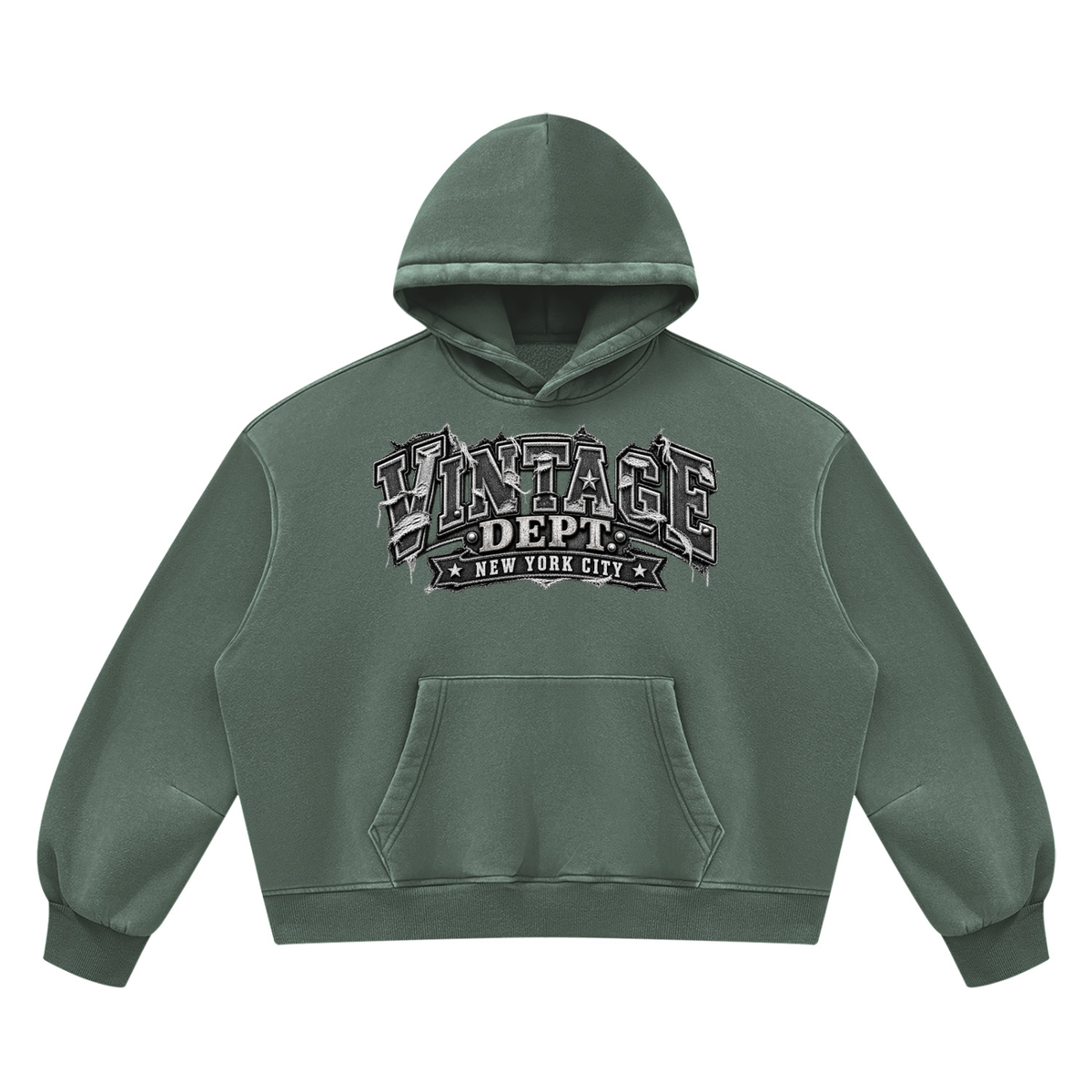 CoZay Original Unisex Vintage Wash Boxy Fleece Hoodie