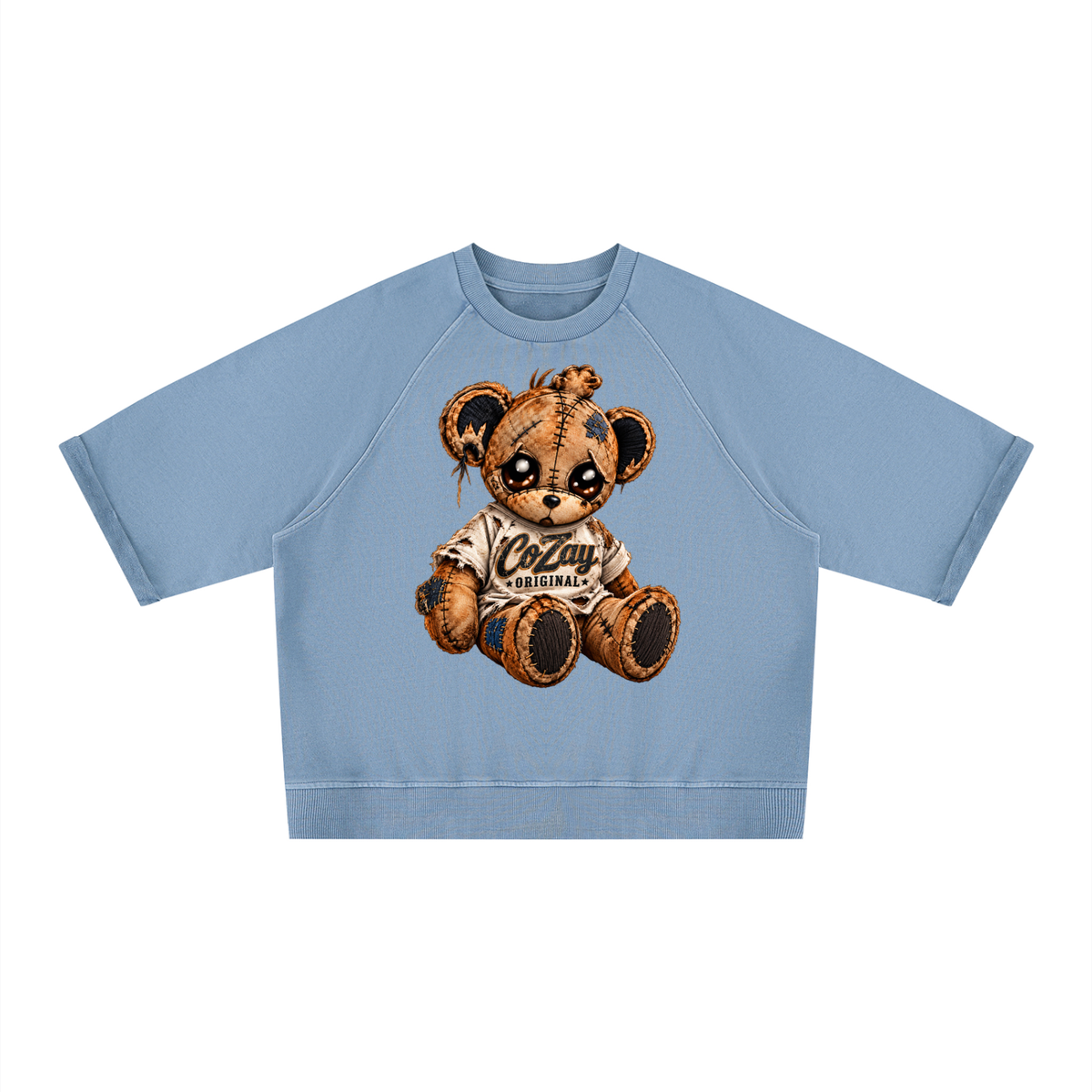 CoZay Original Unisex Vintage Wash Boxy Short Sleeve Sweatshirt
