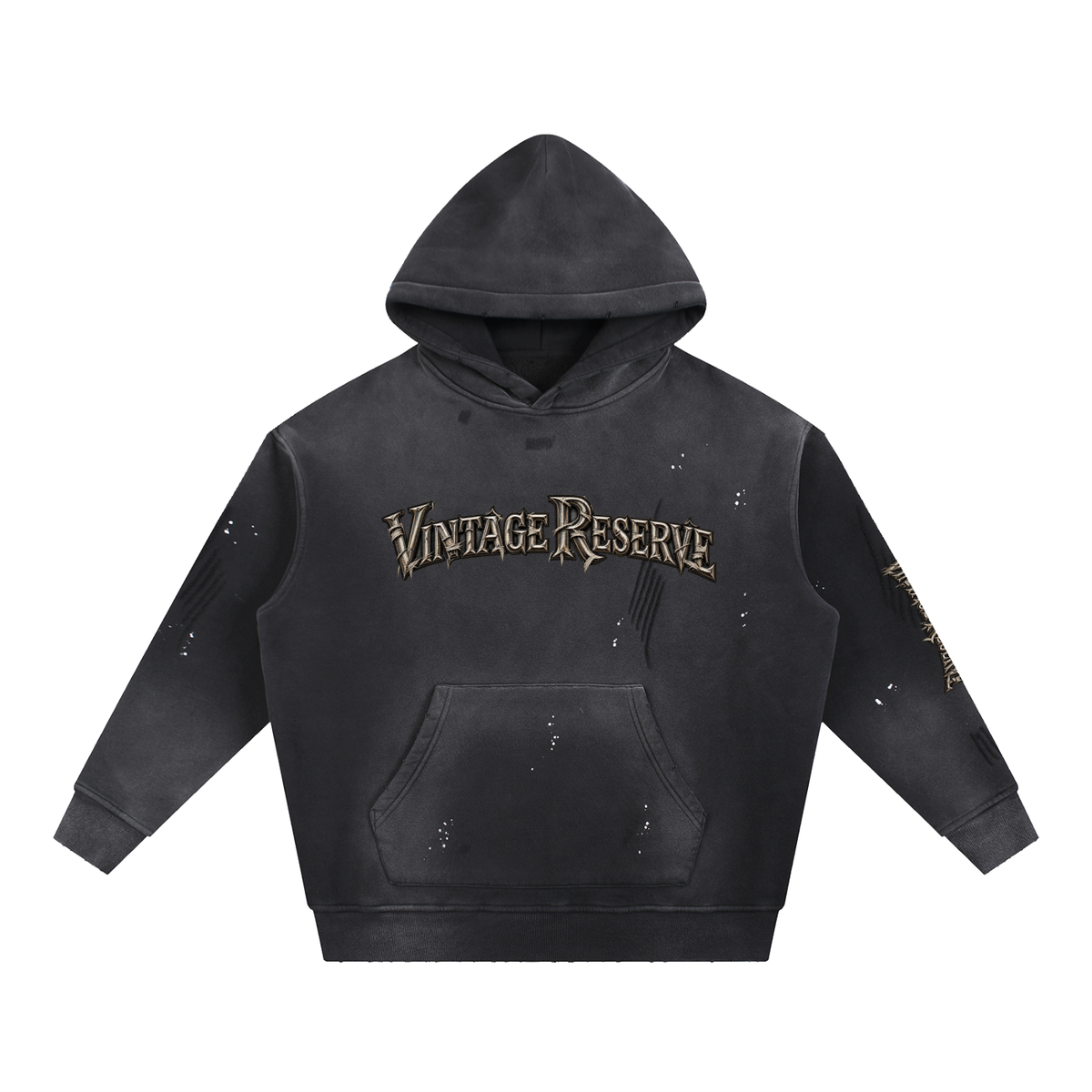 CoZay Vintage  Reserve Washed Frayed Fleece Hoodie