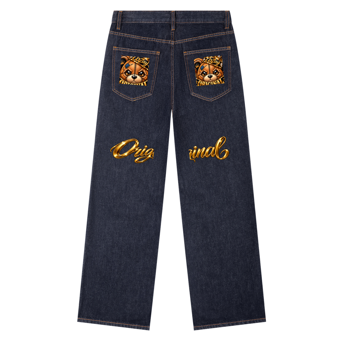 CoZay Original Bear Heavyweight Straight Leg Denim Jeans