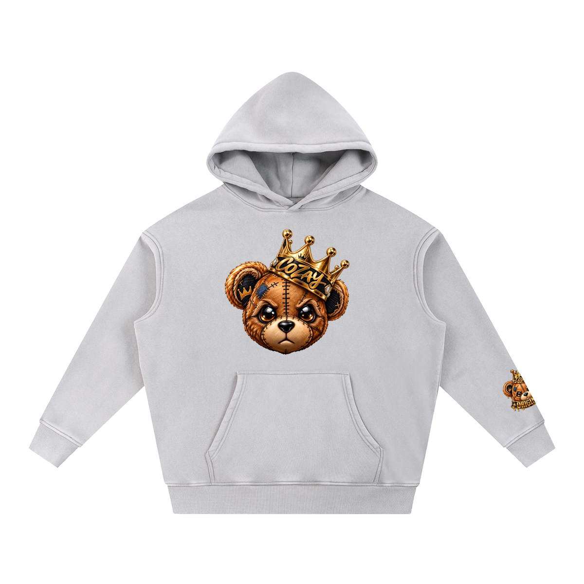 CoZay Original Bear Snow Wash Fleece Oversize Hoodie