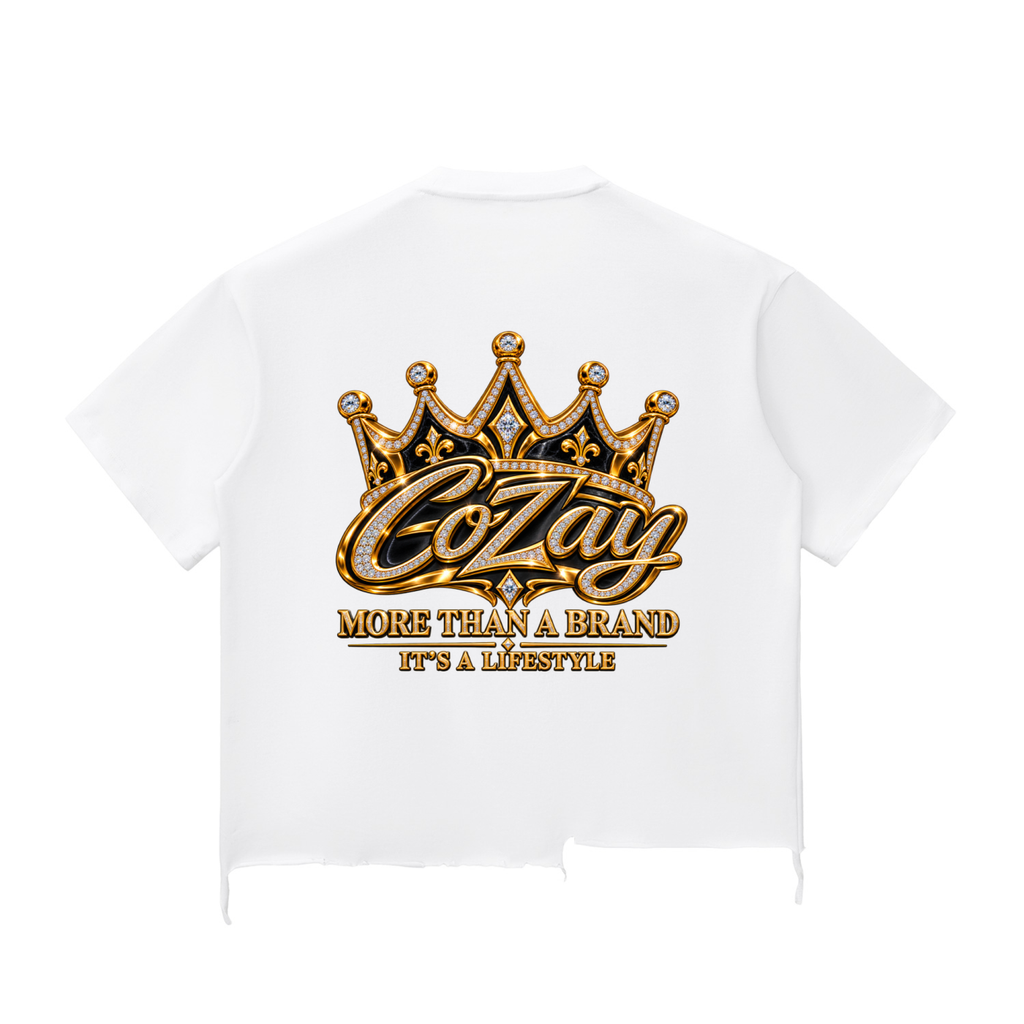 CoZay Signature Snow Wash Raw-Hem Boxy T-shirt