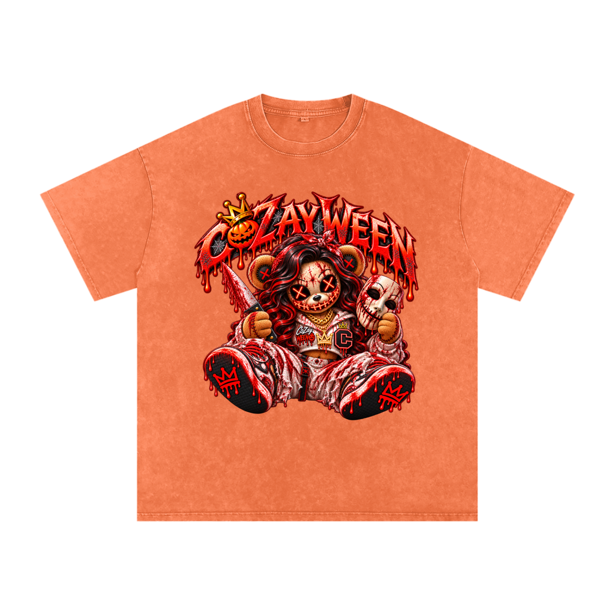 CoZayWeen Purge Snow Washed Oversized Cotton T-Shirt