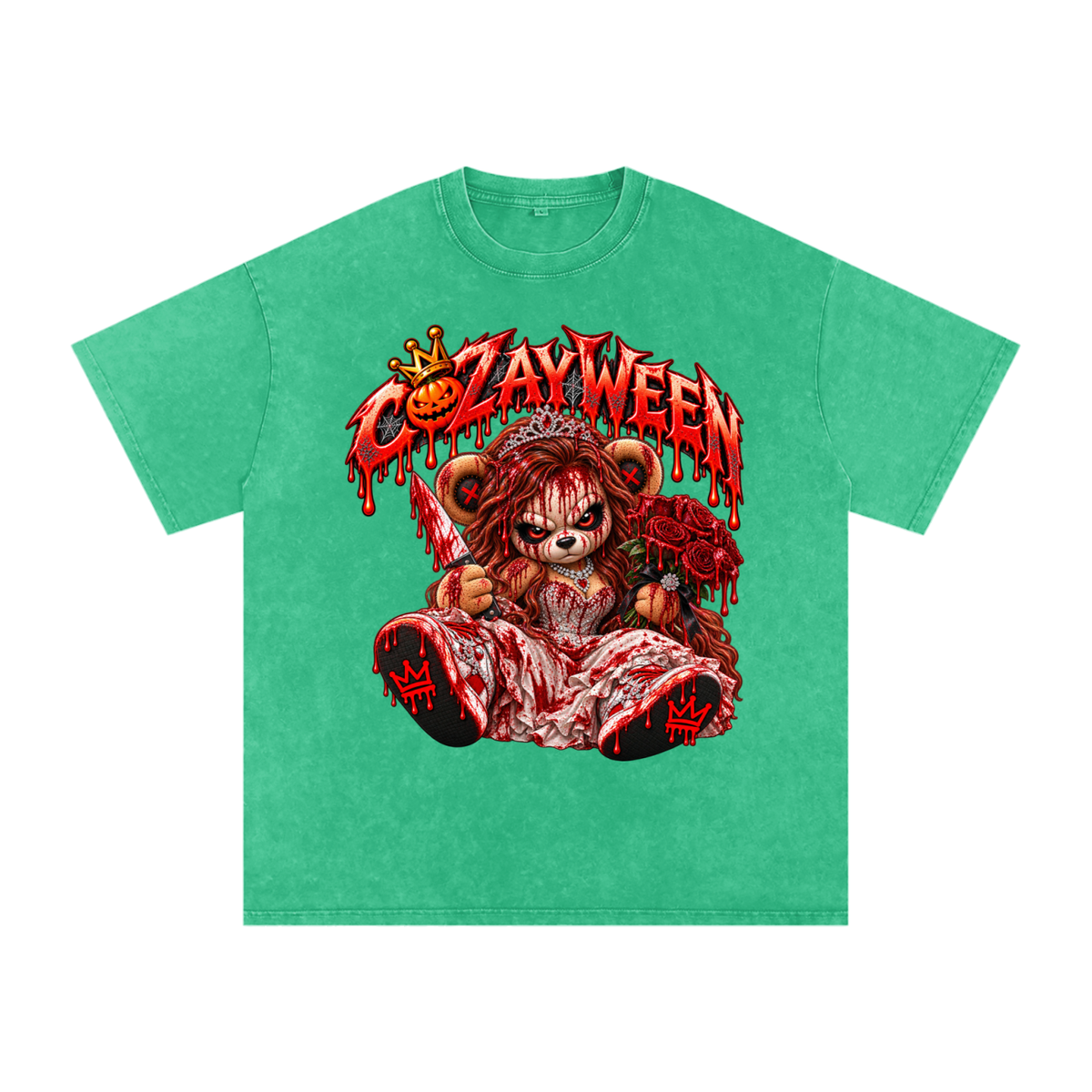 CoZayWeen Carey Snow Washed Oversized Cotton T-Shirt