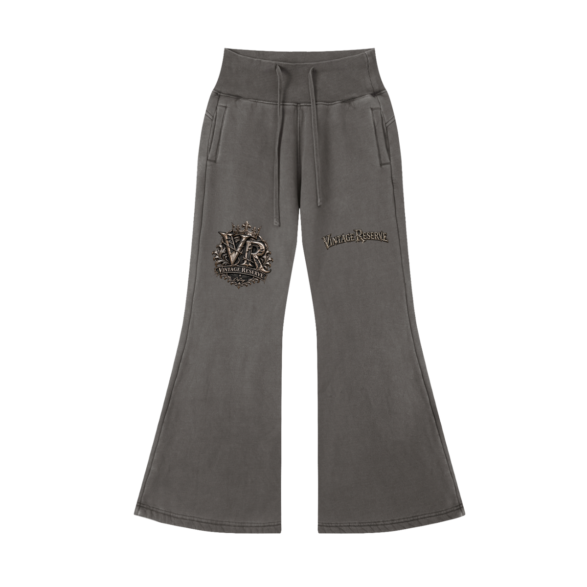 Vintage Washed Flared Fleece Pants