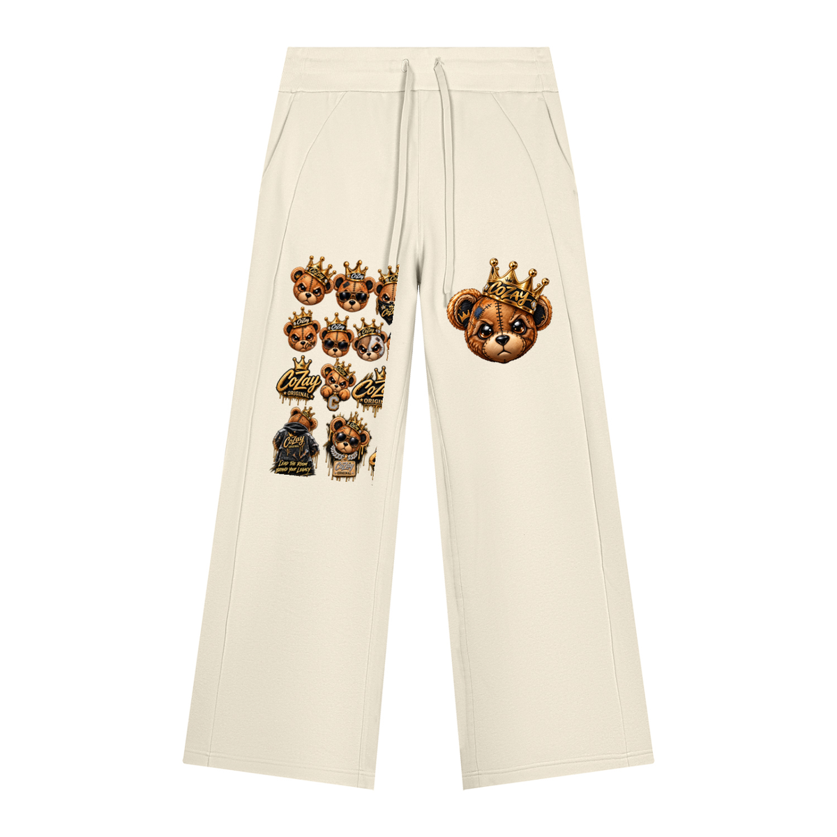 CoZay Original Bear Women's Wide Leg Fleece Sweatpants