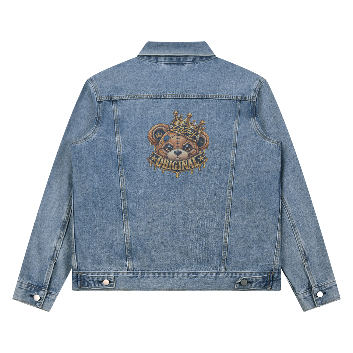 CoZay Original Bear Unisex Vintage Wash Denim Jacket