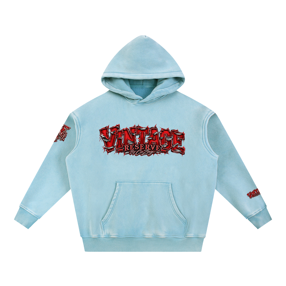 CoZay Original Men's Snow Wash Fleece Oversize Hoodie