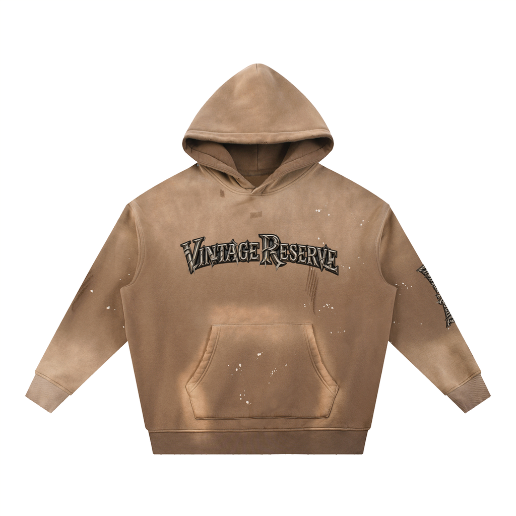 CoZay Vintage  Reserve Washed Frayed Fleece Hoodie