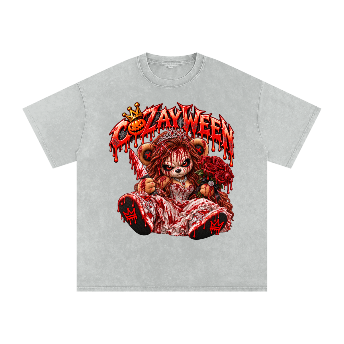 CoZayWeen Carey Snow Washed Oversized Cotton T-Shirt