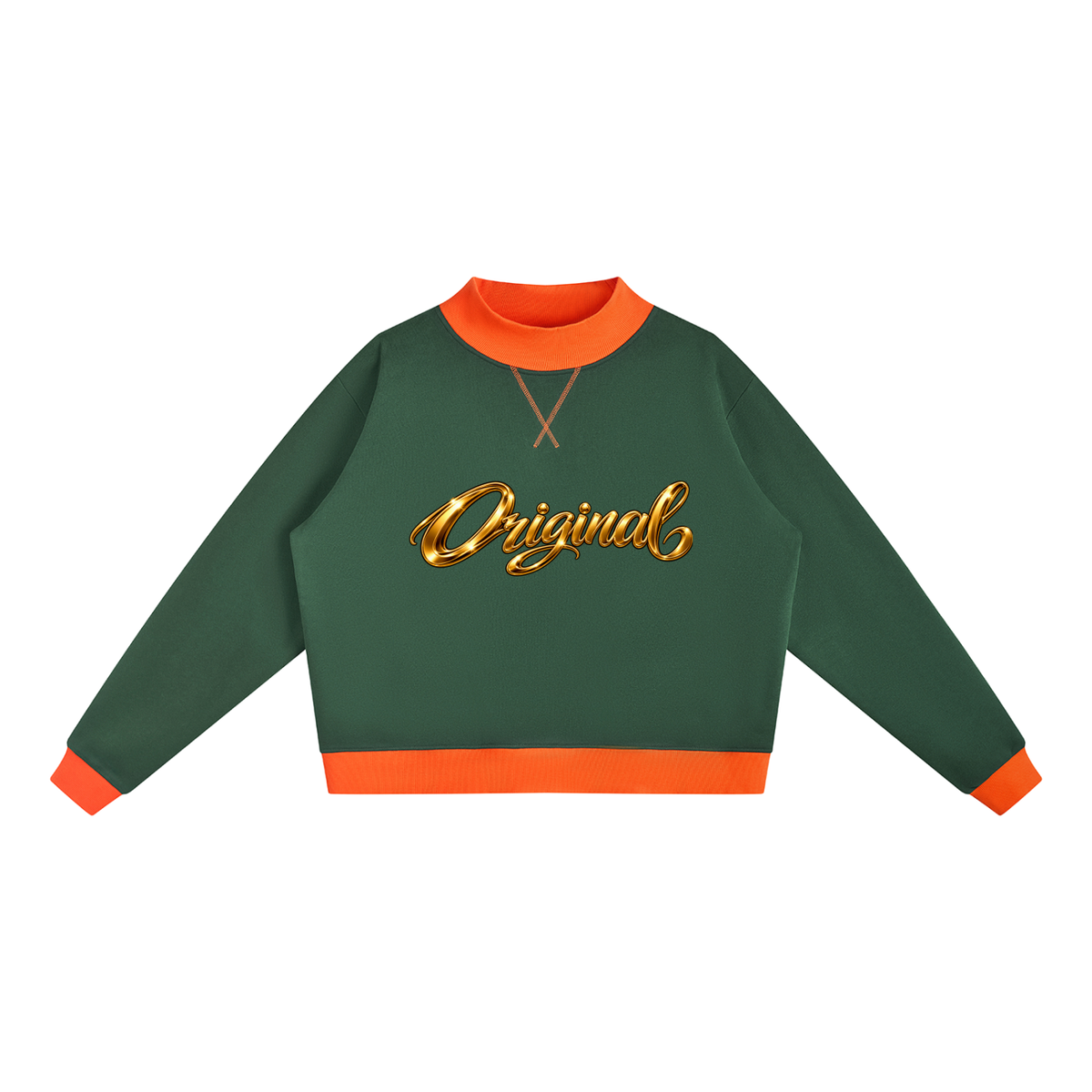 CoZay Original Bear Women’s Mock Neck Crewneck Sweatshirt
