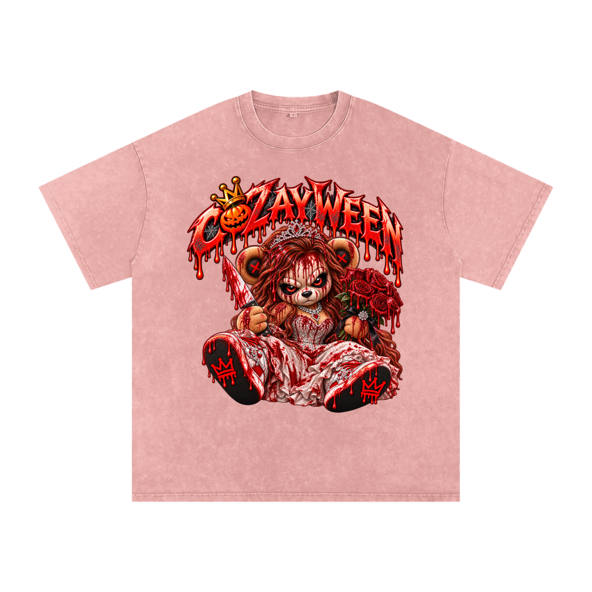 CoZayWeen Carey Snow Washed Oversized Cotton T-Shirt