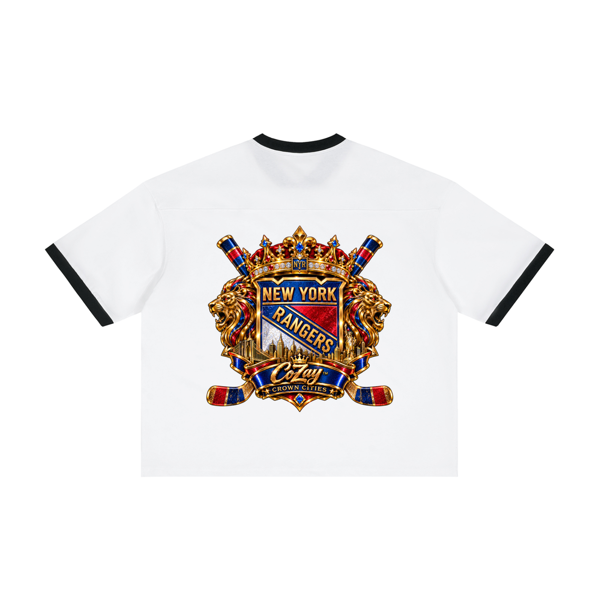 CoZay Crown Cities NY Unisex Color Block Boxy T-Shirt