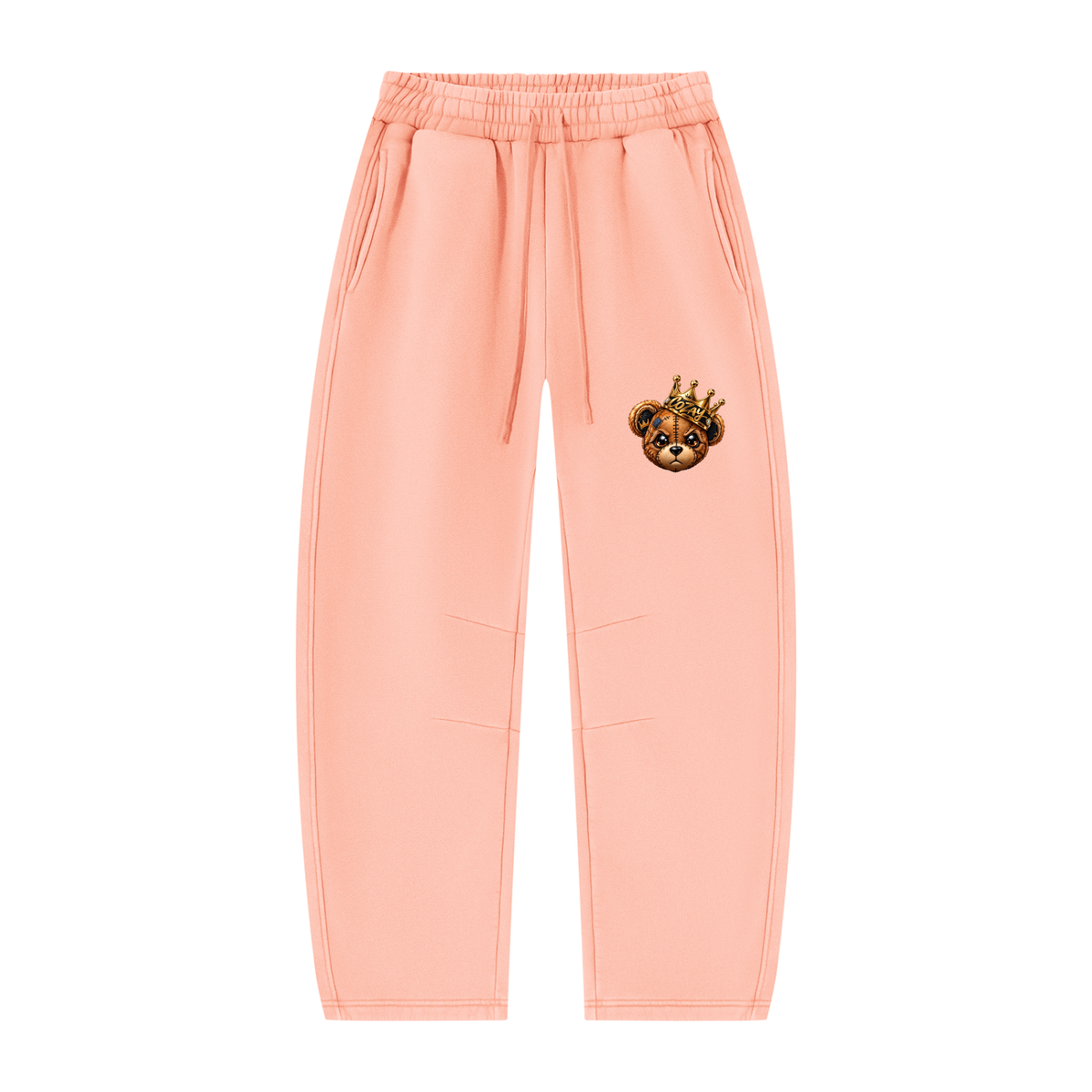 CoZay Original Bear Unisex Vintage Wash Barrel Leg Fleece Sweatpants