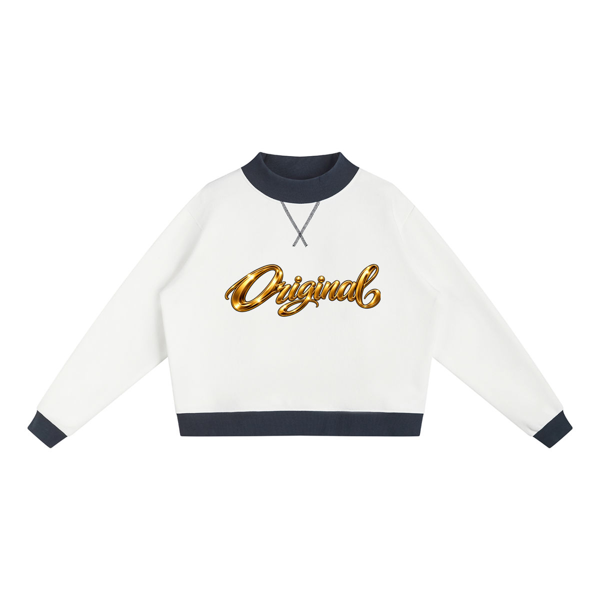 CoZay Original Bear Women’s Mock Neck Crewneck Sweatshirt