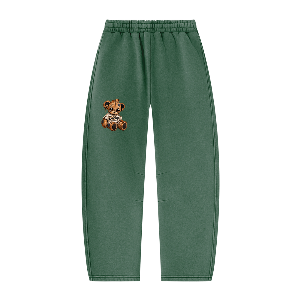 COZAY ORIGINAL Unisex Vintage Wash Barrel Leg Fleece Sweatpants
