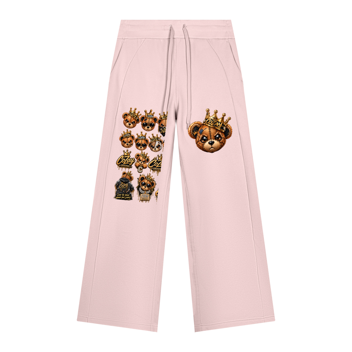 CoZay Original Bear Women's Wide Leg Fleece Sweatpants