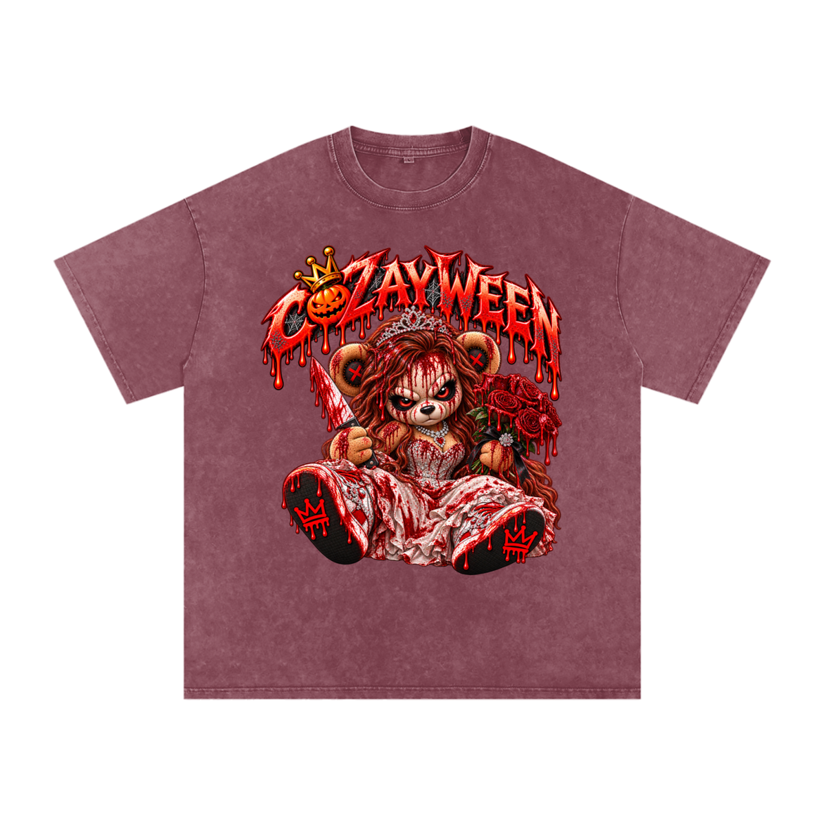 CoZayWeen Carey Snow Washed Oversized Cotton T-Shirt