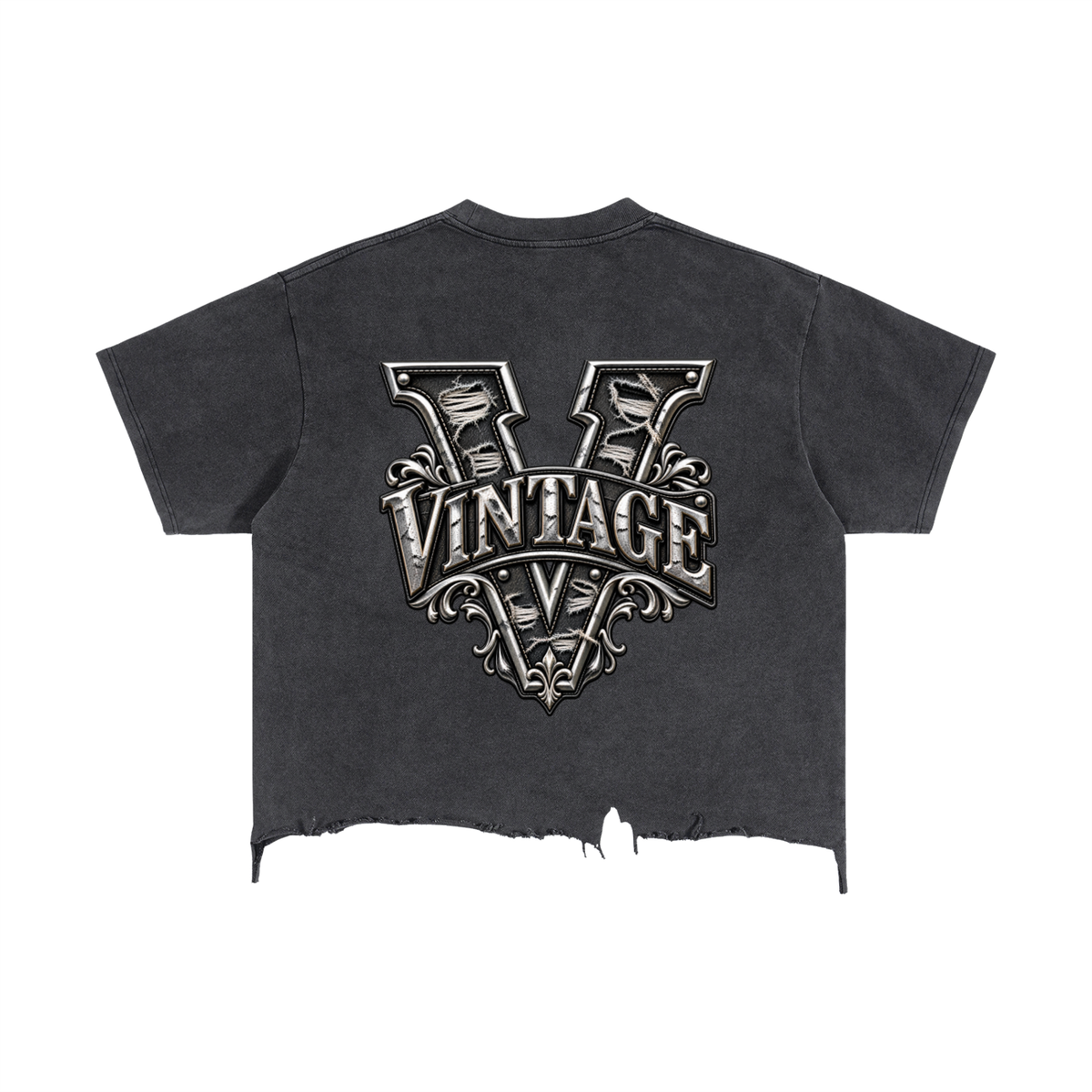 CoZay Original Men's Vintage Wash Boxy Distressed Hem T-Shirt