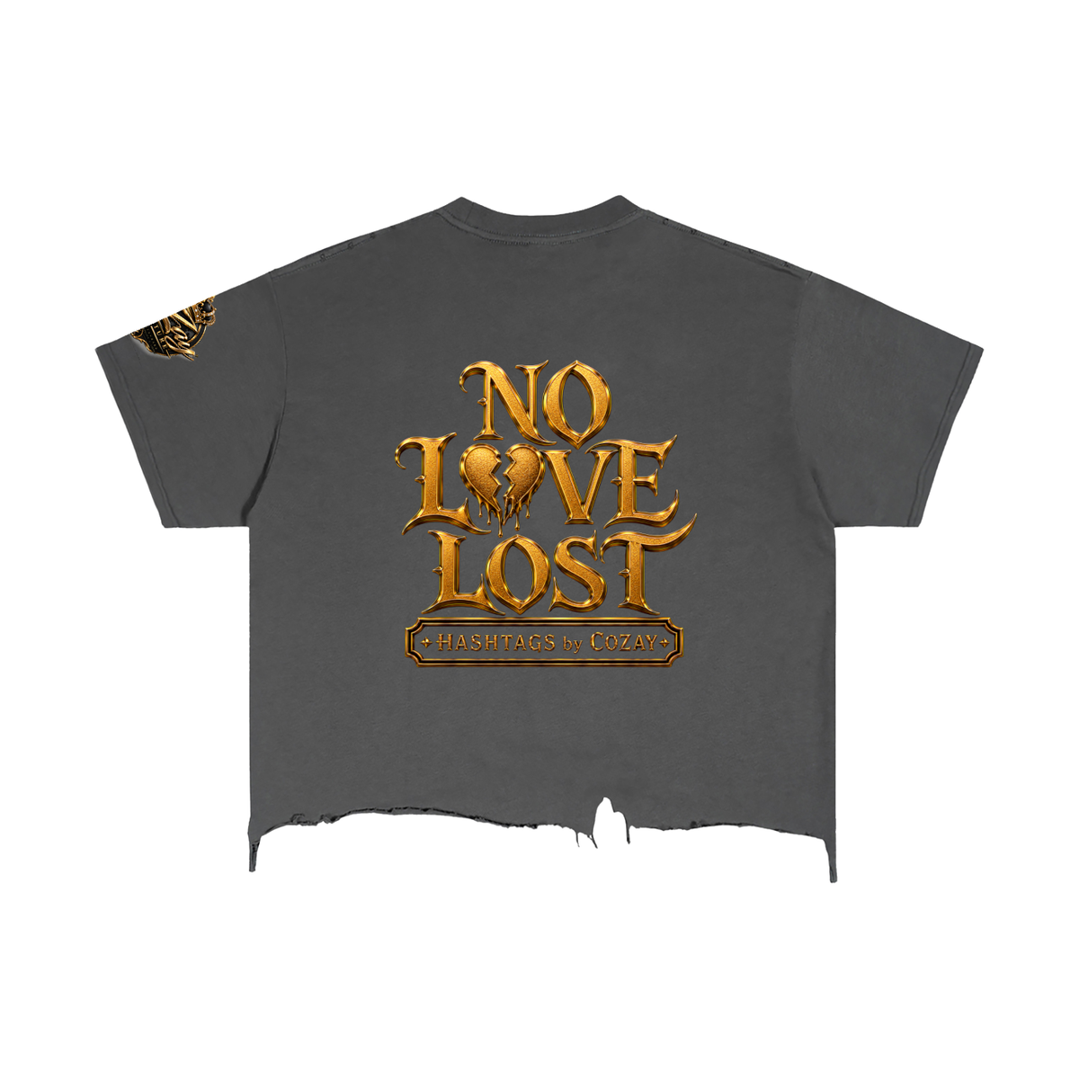 CoZay Signature LL Vintage Wash Boxy Distressed Hem T-Shirt