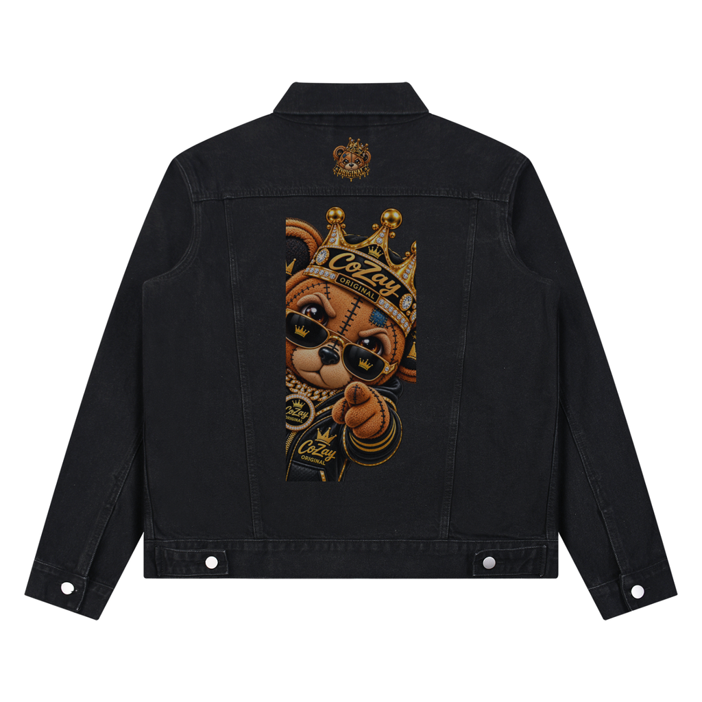 CoZay Original Bear Unisex Vintage Wash Denim Jacket