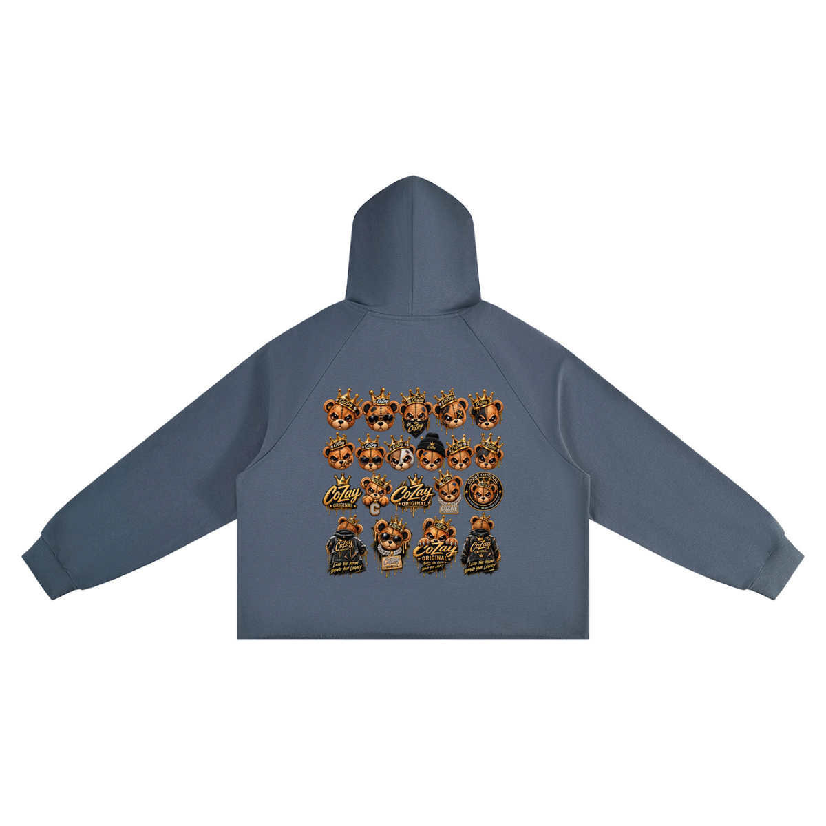 CoZay Original Bear Unisex Vintage Wash Raw Edge Boxy Hoodie
