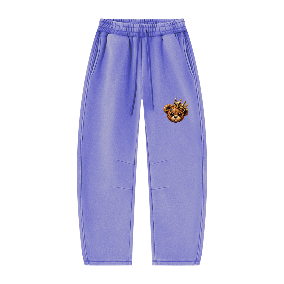 CoZay Original Bear Unisex Vintage Wash Barrel Leg Fleece Sweatpants
