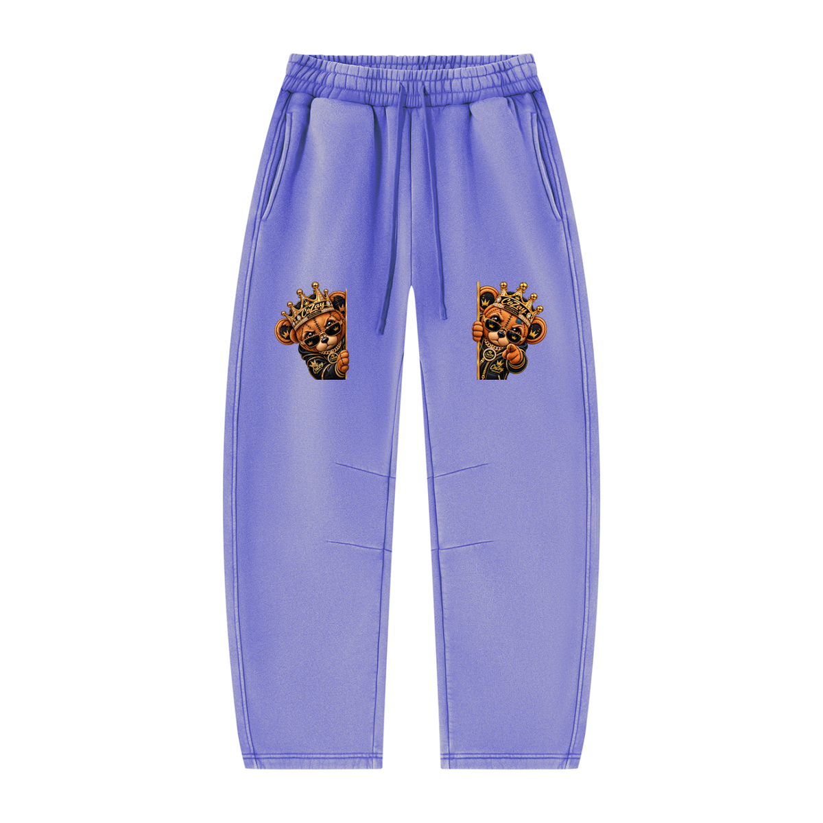 CoZay Original ICU Bear Unisex Vintage Wash Barrel Leg Fleece Sweatpants